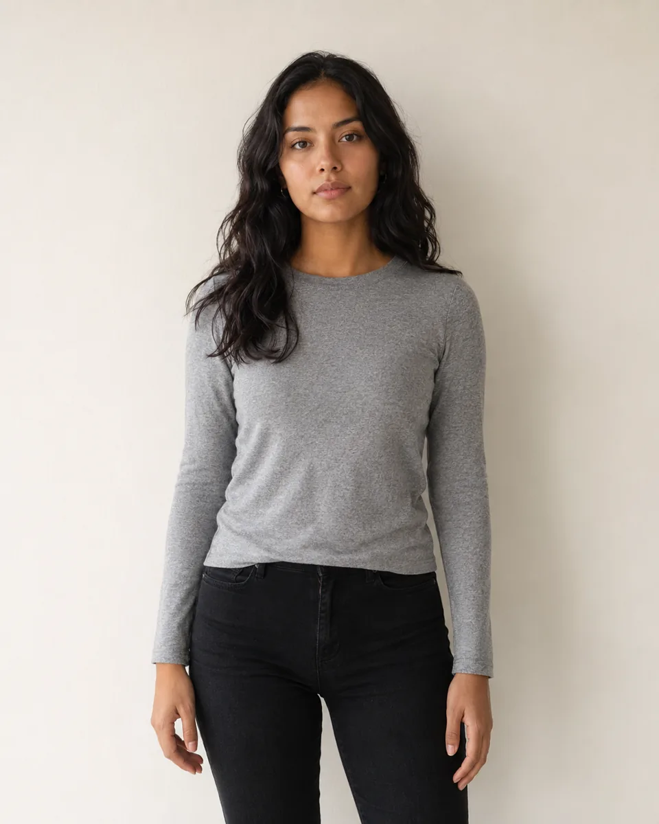 Person photo used as the base for a generated winter outfit
